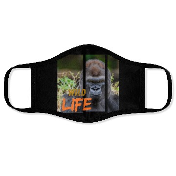 Discover Gorilla Wildlife Portrait Face Masks