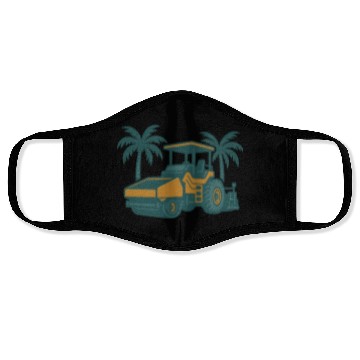 Discover Tropical Golf Course Turf Landscape Face Masks