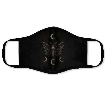 Discover Dark Celestial Butterfly Tapestry Face Masks