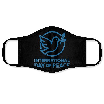 Discover Peace Dove with Olive Branch Illustration Face Masks