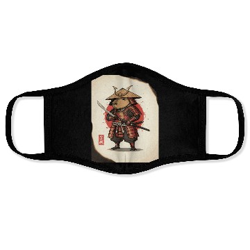 Discover Anthropomorphic Warrior Hamster in Samurai Armor Face Masks