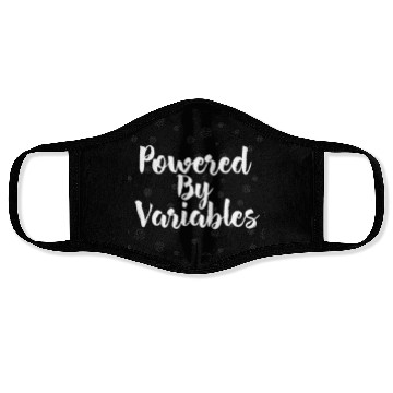 Discover Powered By Variables Math Algebra Teacher Face Masks