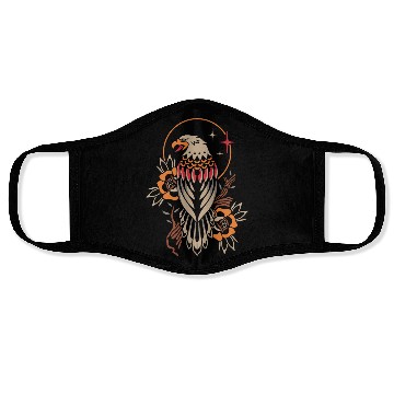 Discover Celestial Eagle Tattoo Design Face Masks