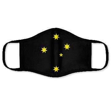 Discover Aussie Green and Gold Southern Cross Face Masks