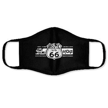 Discover Get Your Kicks Route 66 Mechanics Work Classic Car Face Masks