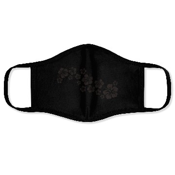 Discover hibiscus blooms - black Face Masks