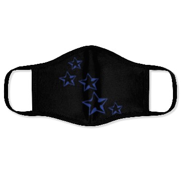 Discover blue stars pattern Face Masks