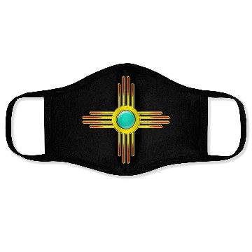 Discover Zia Sun, Zia Pueblo, New Mexico, Sun Symbol, DD 1 Face Masks
