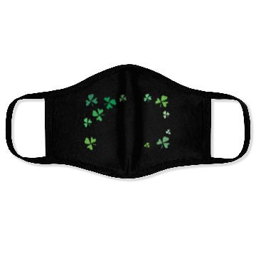 Discover Dark green shamrocks, St Patrick's Face Masks