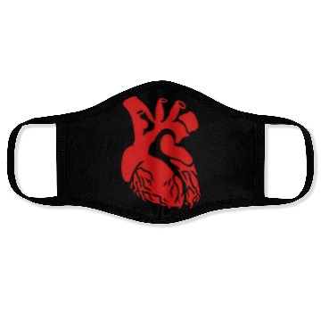 Discover Human Heart (one color) Face Masks