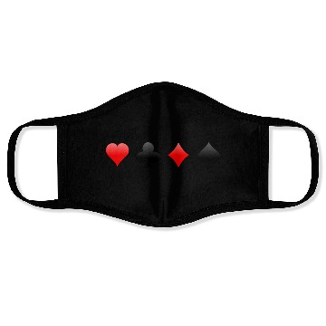 Discover Playing Card Suits Face Masks