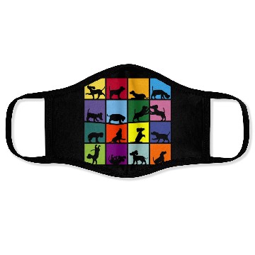 Discover dog cube beagle Face Masks