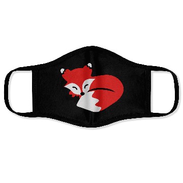 Discover cute sleeping fox Face Masks