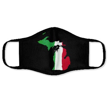 Discover Michigan Italian Italy Flag Pride Face Masks