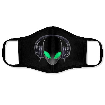 Discover Alien Music Lover DJ (Simplified Fit All Design) Face Masks