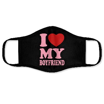 Discover I love my boyfriend Face Masks