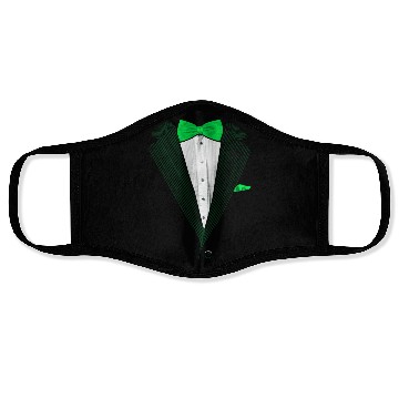 Discover St.Patrick's Day Green Tuxedo Costume Face Masks