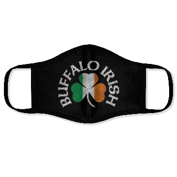 Discover Buffalo Irish Shamrock Flag Clothing Face Masks