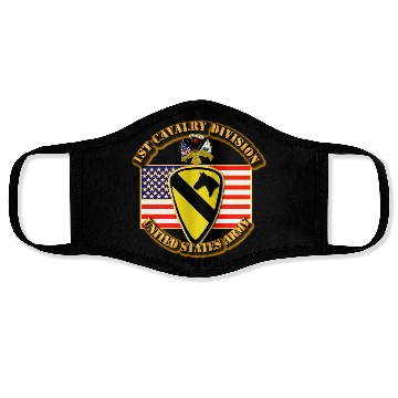 Discover 1st Cavalry Division w Flag Face Masks