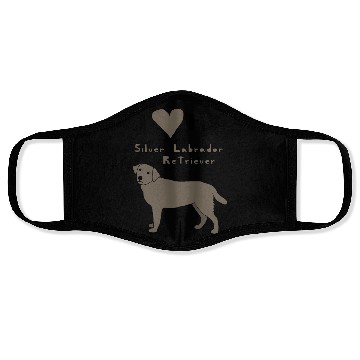 Discover i heart my silver labrador retriever Face Masks