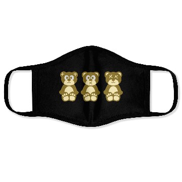 Discover Three wise monkeys teddy bears Face Masks