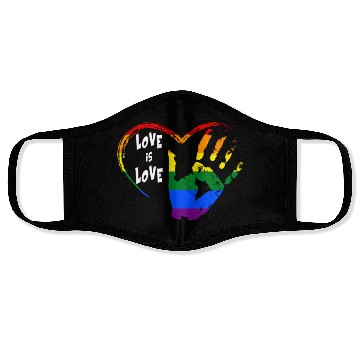 Discover love is love Face Masks