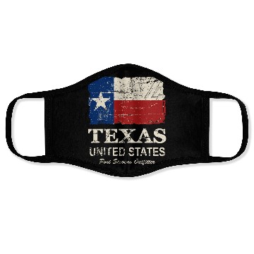 Discover Texas Flag - Vintage Look Face Masks