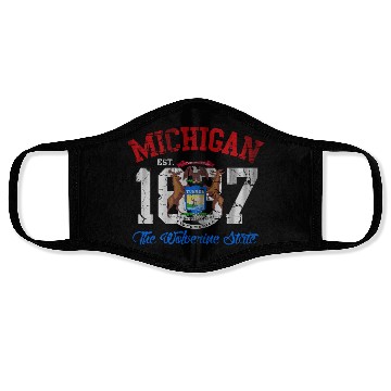 Discover Michigan Wolverine State Face Masks