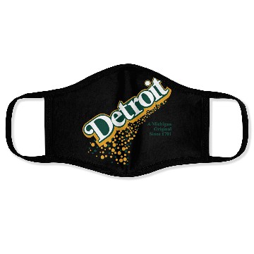 Discover Detroit Michigan Original Pop Face Masks