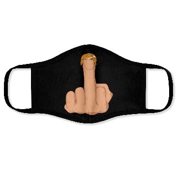 Discover Funny Trump Middle Finger Face Masks