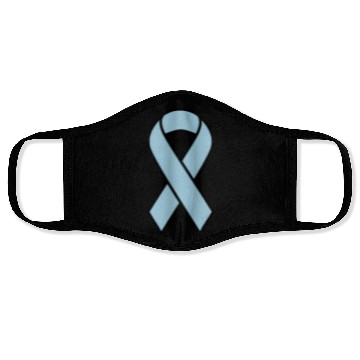 Discover Light Blue Prostate Cancer Ribbon Face Masks