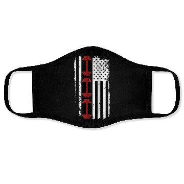 Discover Workout - Awesome american flag Face Masks
