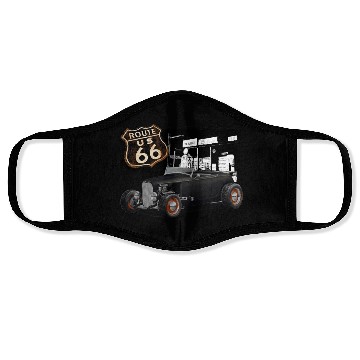 Discover Route 66 1932 Ford Roadster Face Masks