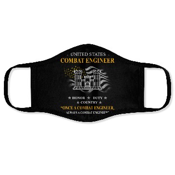 Discover combat engineer, us army combat engineer, army com Face Masks