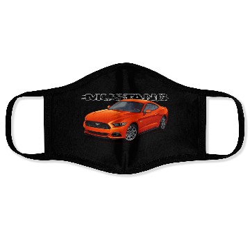 Discover Orange Stang Face Masks