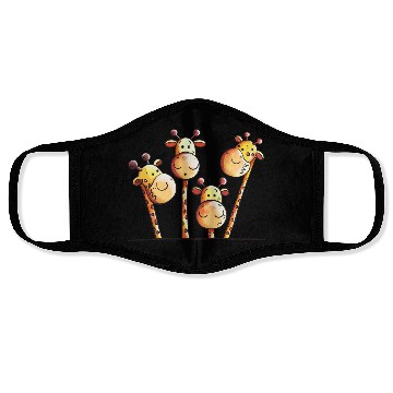 Discover Giraffe Family - Giraffes - Kids - Comic -Gift Face Masks