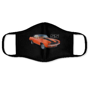 Discover 1969 Orange Camaro Face Masks
