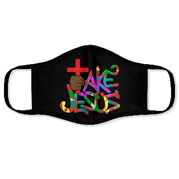 Discover I'll Take Jesus Graffiti Print Face Masks