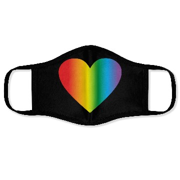 Discover Lgbt rainbow heart, gay heart Face Masks