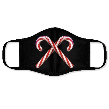 Discover Crossed candy canes Face Masks
