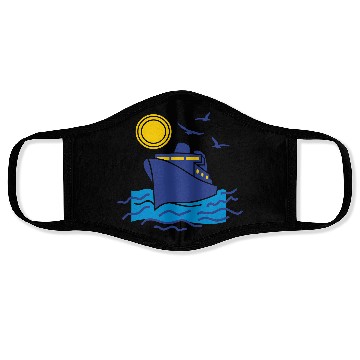 Discover sailing cruise ship Face Masks