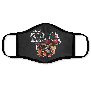 Discover I'm here for the snacks Disney Christmas Face Masks, Disney snacking around the world Epcot center Christmas Face Masks