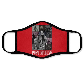 Discover Post Malone Face Masks, Post Malone 2023 Tour Face Masks, Post Malone Eras Tour Face Masks
