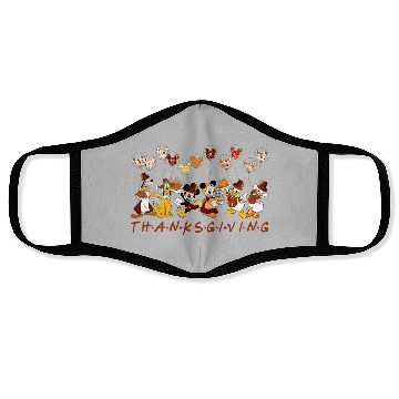Discover Vintage Mickey And Friends Thanksgiving Face Masks, Disney Thanksgiving Fall Face Masks