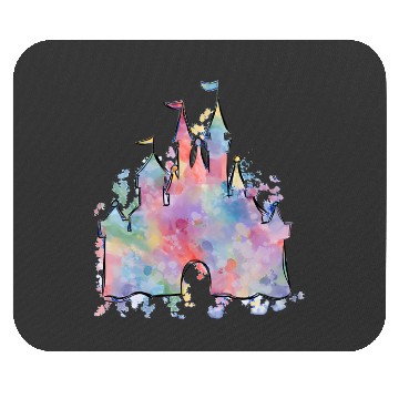 Discover Watercolor Castle Mouse Pads, Disney Magic Kingdom Mouse Pads