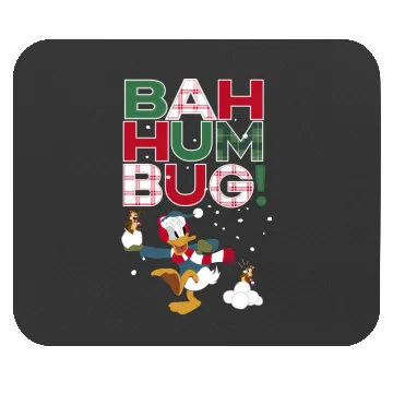 Discover Donald Duck Chip N Dale Bah Humbug Mouse Pads, Funny Disney Christmas Mouse Pads