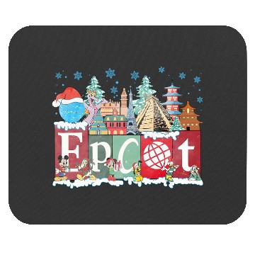 Discover Disney Epcot Christmas Mouse Pads, Joy to the World Christmas 2023 Mouse Pads