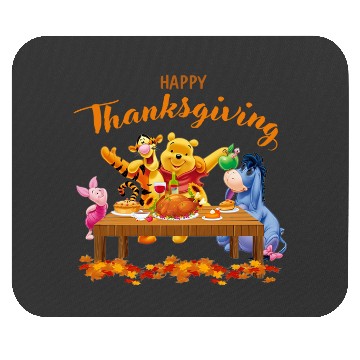 Discover Happy Thanksgiving Mouse Pads, Disney Pooh The Winnie, Eeyore Mouse Pads