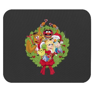 Discover Disney The Muppets Christmas Muppet Group Wreath Xmas Mouse Pads
