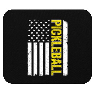Discover American Flag US Pickleball Funny Pickleball Mouse Pads